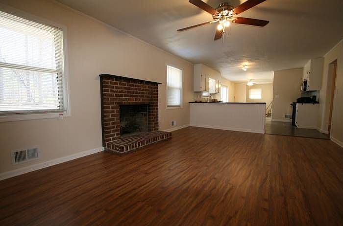 Kitchen and family room