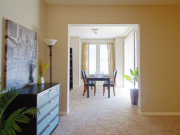 Den area leading to balcony