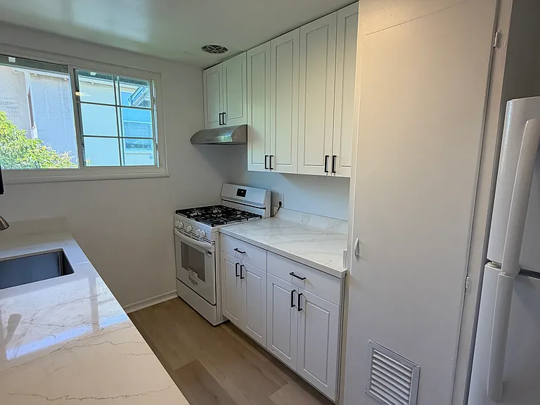 Remodeled Kitchen, Quartz Countertop, Brand new cabinets, and Range