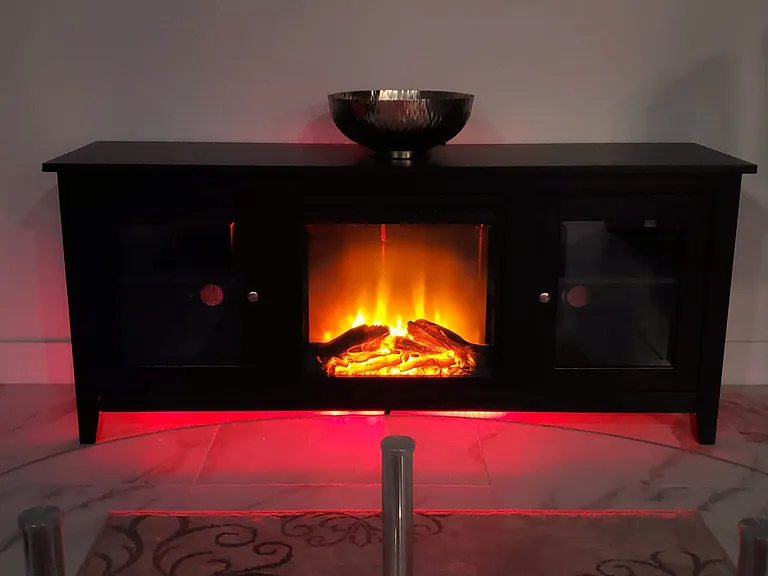 TV Stand with Electric Fireplace Heater