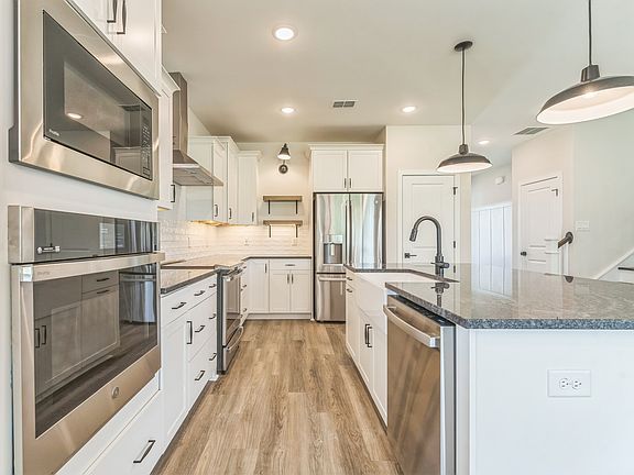 Kitchen with stainless steel appliances