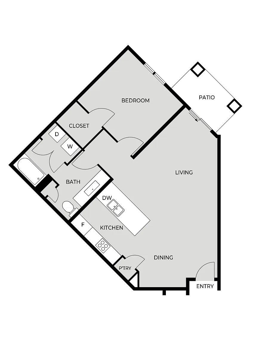 Floor plan One Bedroom D