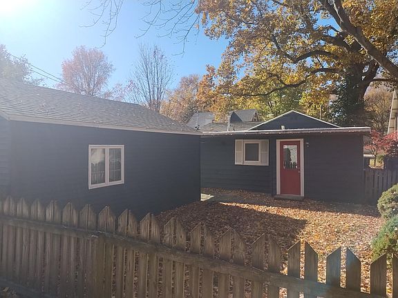 Garage and fenced back yard.