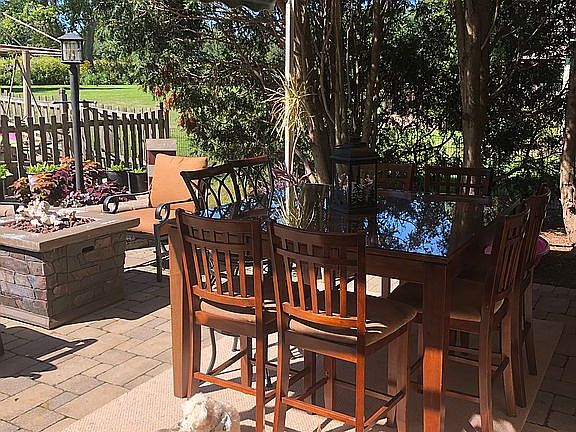 retractable awning on patio