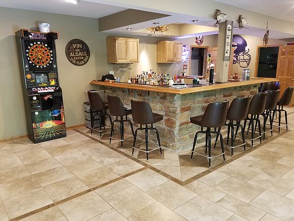Stone bar, marble top, tap