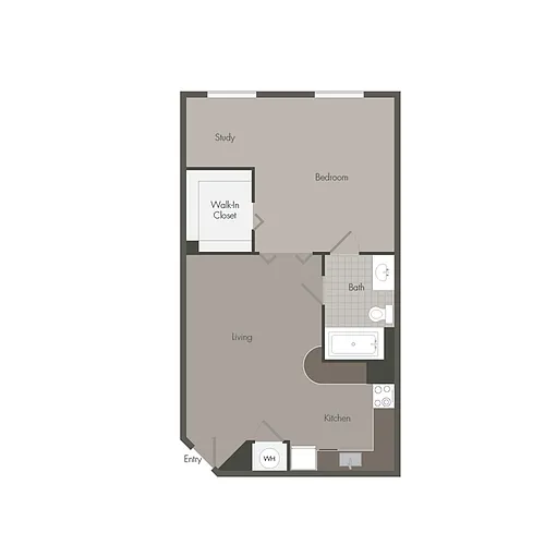 Floor plan 1 Bedroom 1 Bathroom B