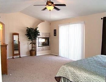 Master suite fireplace