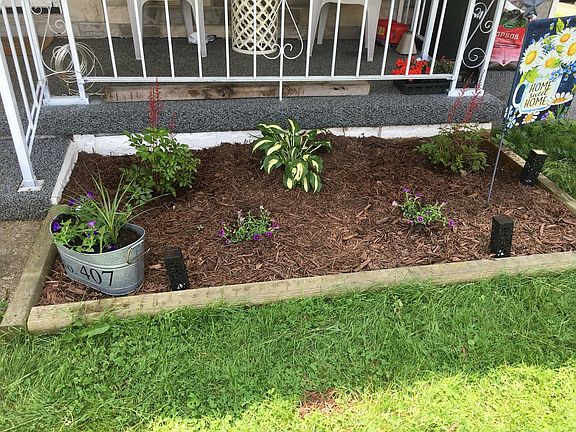 Flower beds redone in 2018