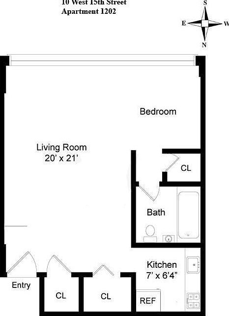 2nd image of 10 W 15th St APT 1202