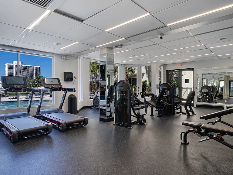 Enjoy amazing views from inside the fitness center