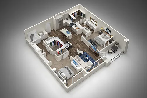 Floor plan 2 Bed/2 Bath