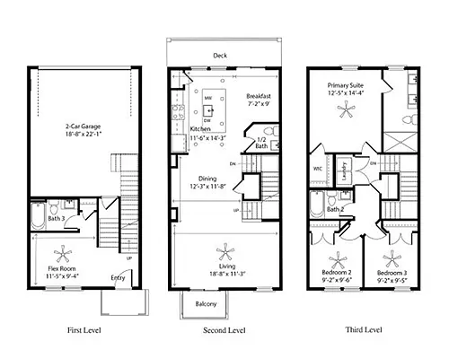 Floor plan Westbrook 20 Townhome
