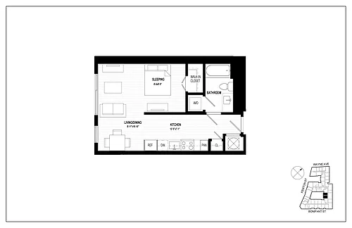 Floor plan Studio E01c