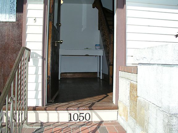 Entrance with storage or work area