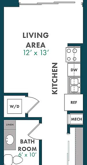 Floor Plan E2 | Domain | Apartments in Madison, WI Floor Plan E2 | Domain | Apartments in Madison, WI