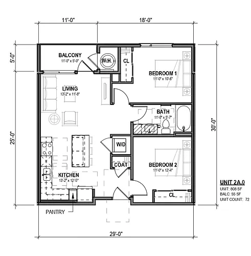 Floor plan 2 Bedroom