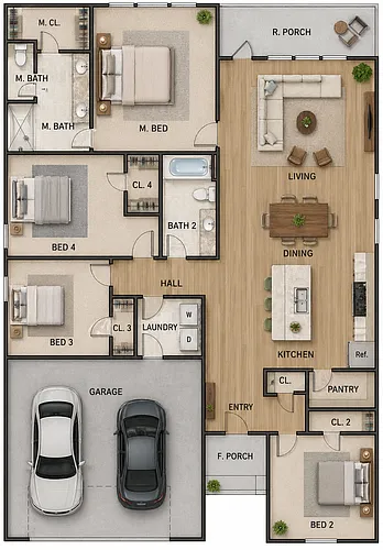 Floor plan 4BR
