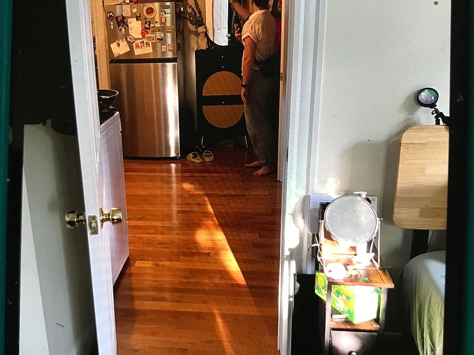 Living room into kitchen