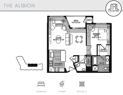 Floor plan The Albion