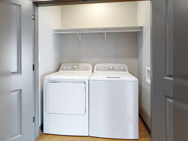 Each of our homes includes a washer and dryer.