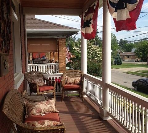 Inviting, updated porch