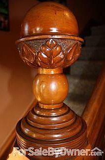Hand carved post