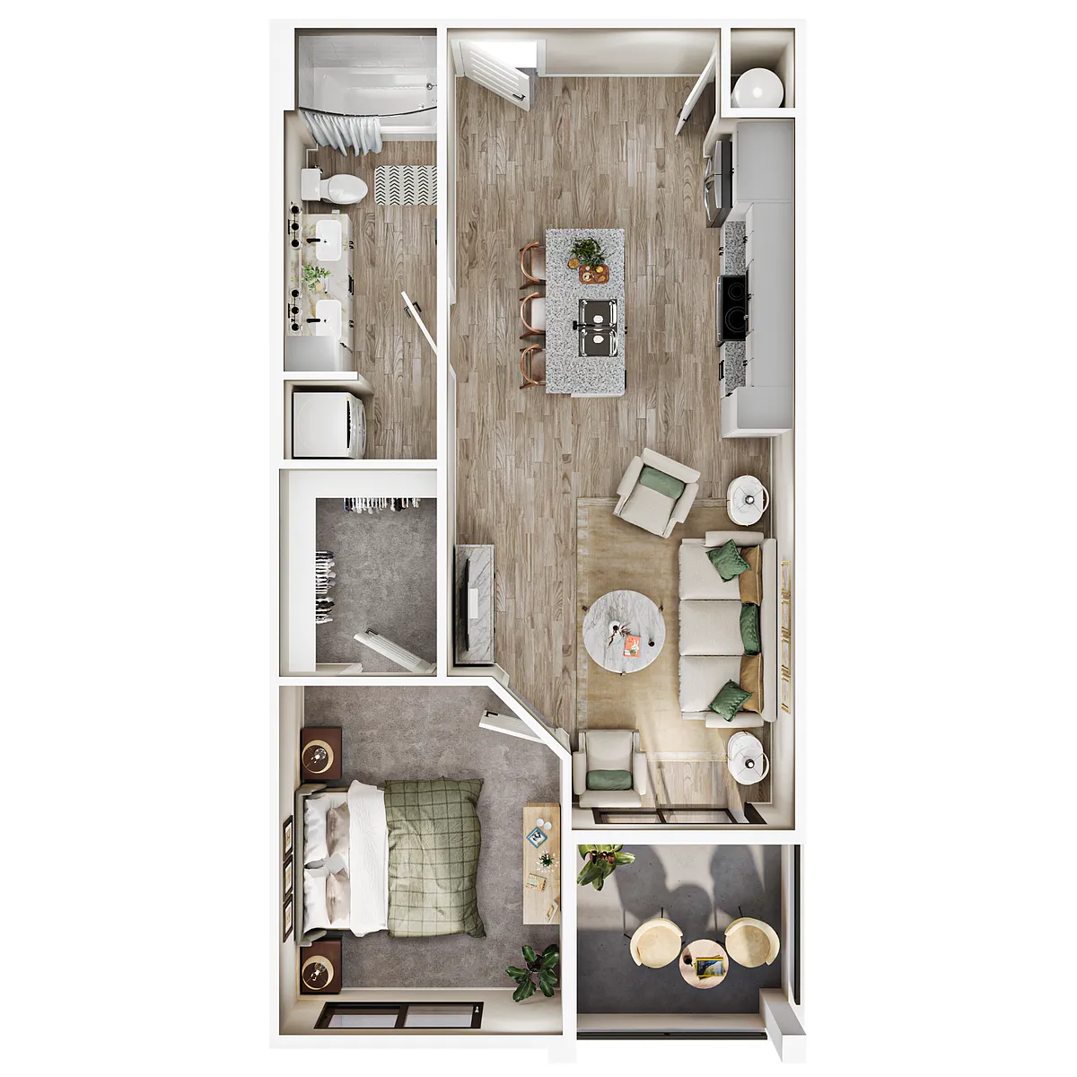 Floor plan 1 Bed/1 Bath
