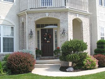 Impressive, covered front entrance