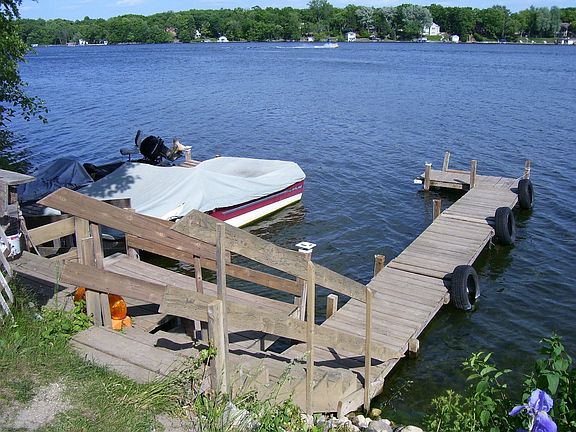 Two piers on property