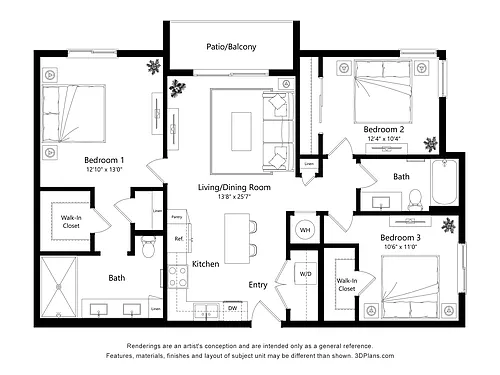 Floor plan C1 - 120