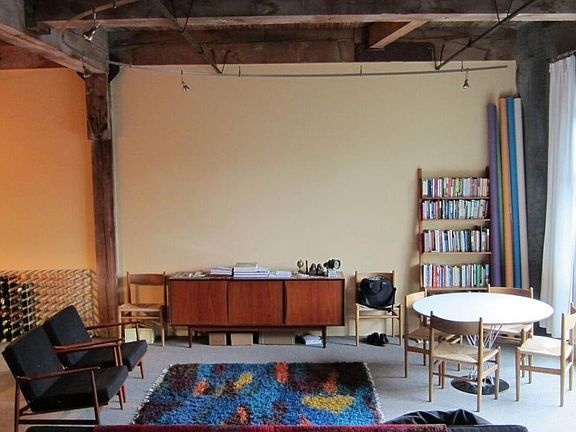 North facing wall living room area