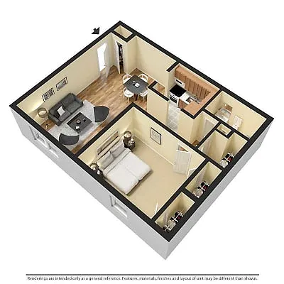 Floor plan 1 Bedroom