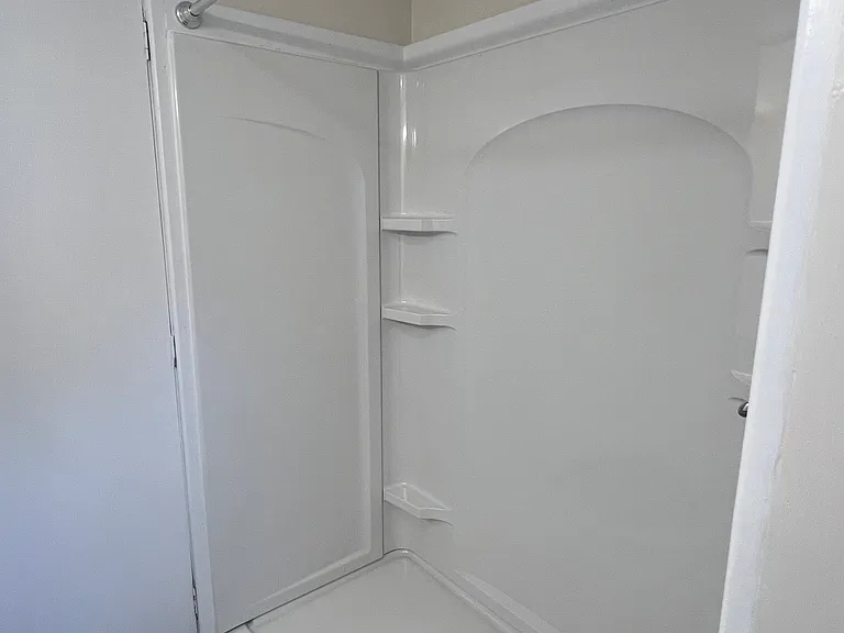 New Bathroom Shower, the curbless entry point offers ease of access.