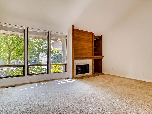 Cozy wood burning fireplace perfect for cold days!