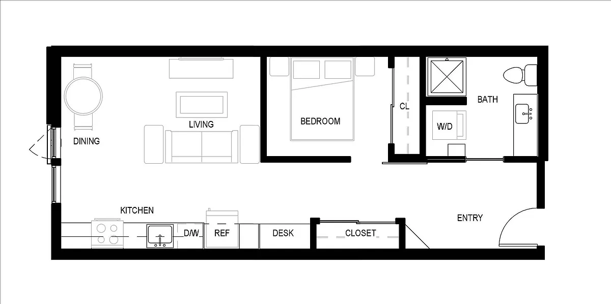 Floor plan U1B - U1D