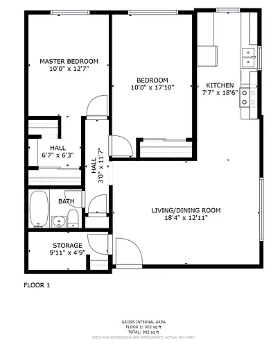 Floor plan Two Bedroom