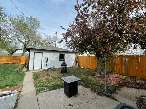 Backyard and detached garage