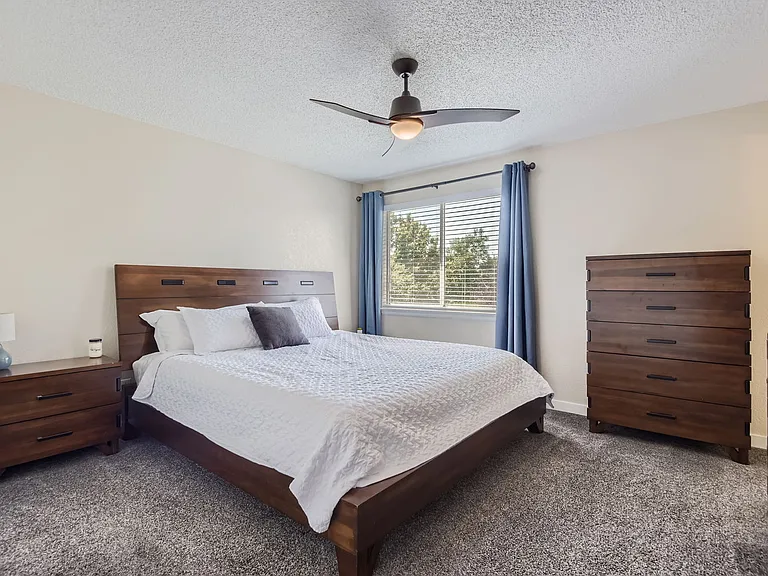 Master bedroom with walk in closet upstairs