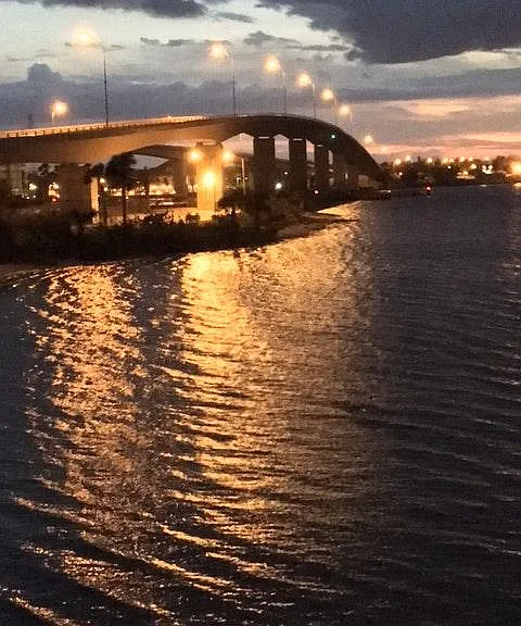 Nighttime View of Bridge