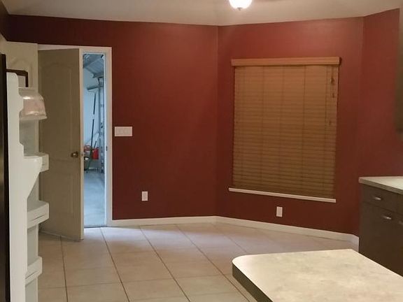 Breakfast nook leads to garage