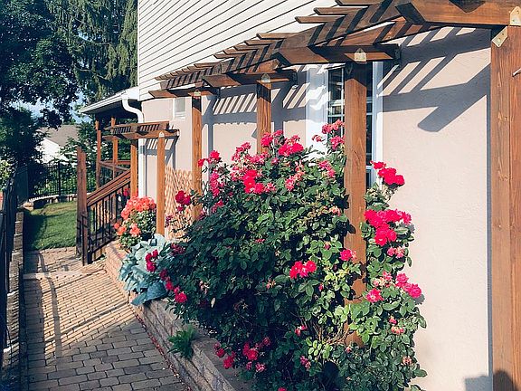 Paver walk way and arbor