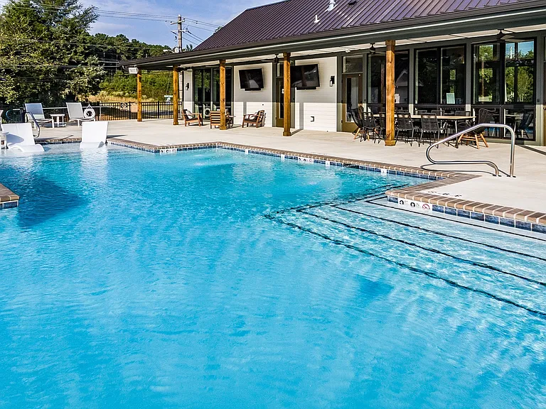 Sparkling Swimming Pool with Sundeck