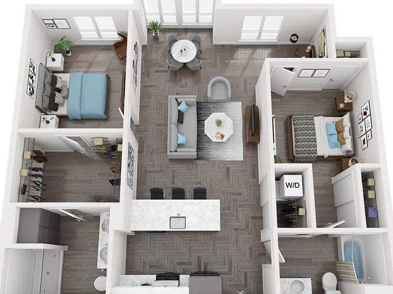 2X2 B floor plan Mercato Grove