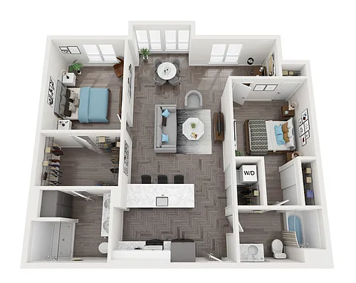 Floor plan 2X2 B
