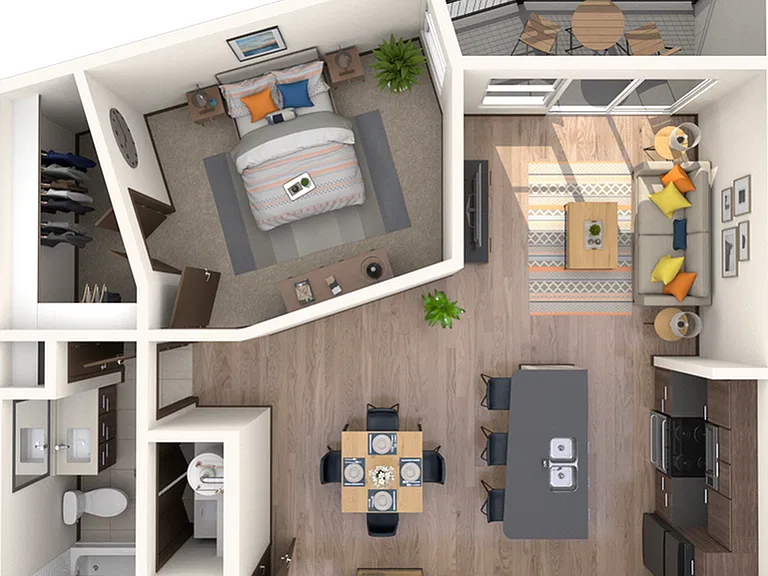 1 Bedroom | 1 Bath | 771 SF 1 Bedroom | 1 Bath | 771 SF