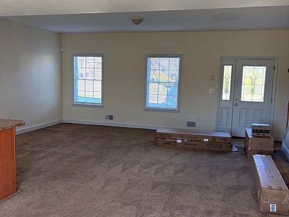Living room and entry door