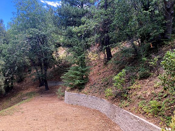 View of back yard from private raised patio of studio