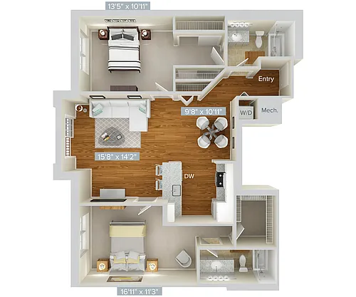 Floor plan B6-1135-02T