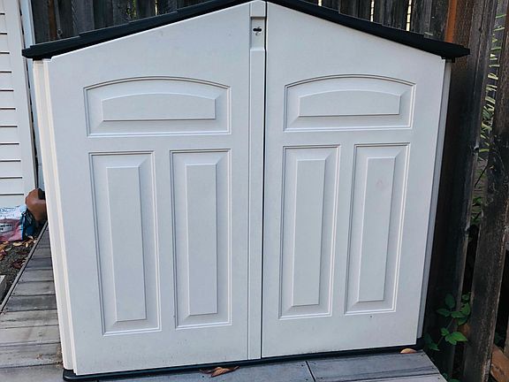 Tuff Shed Storage in backyard