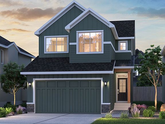 rendering of the rundle farmhouse place in livingston calgary by brookfield residential